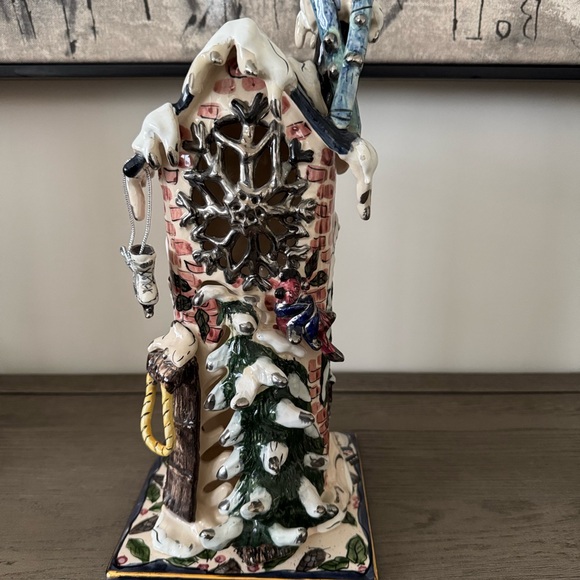 Blue Sky Clayworks “Winter” by Heather Goldminc 2001 Numbered Tealight Holder - Picture 5 of 11